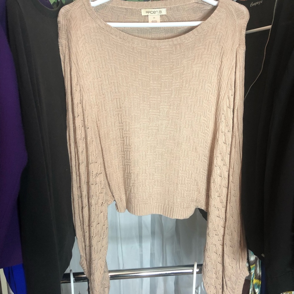 Arden B Oversized Cropped Sweater